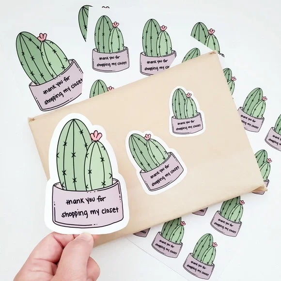LB006 STICKERS Custom Poshmark Stickers Thank You for Shopping my Closet Sticker - Picture 8 of 9